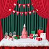 10ft x 8ft Red and Green Backdrop Curtains Polyster Photo Drapes Christmas Photo Backgrounds 2 Panels 5ft x 8ft for Party Wedding Birthday Home Photography Background view 4