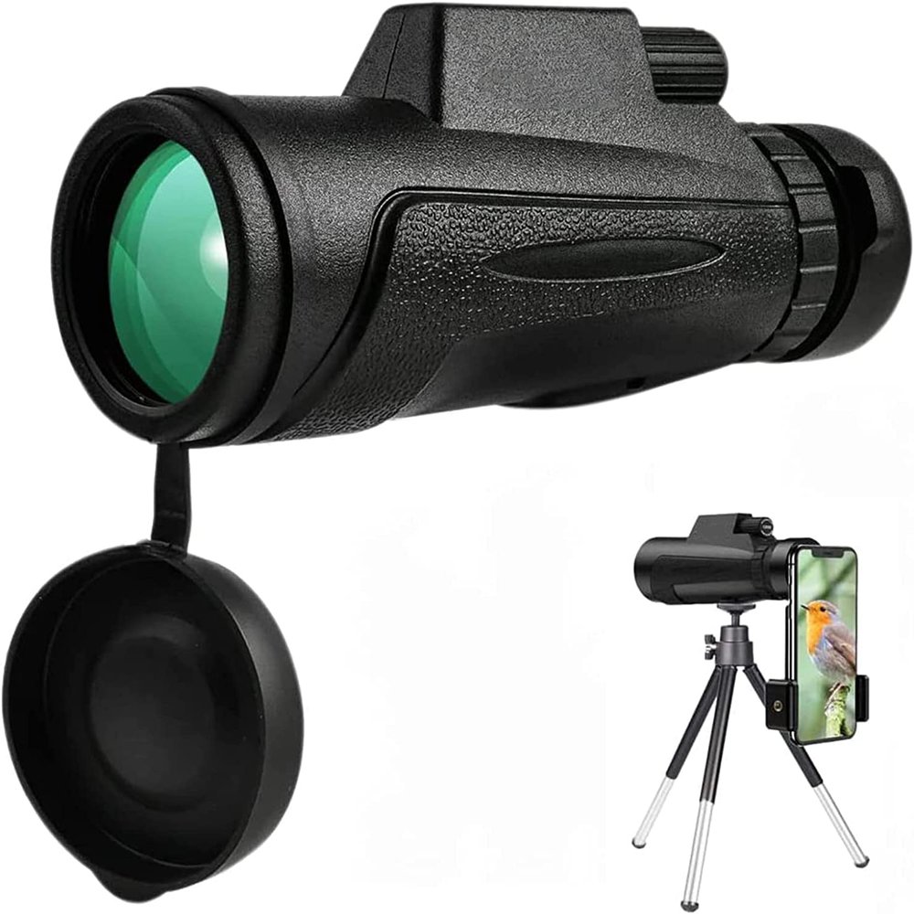 12X50 HD Small Portable Telescope for Adults. High Power Waterproof Small Portable Telescope Telescope. with Smartphone Adapter&Tripod for Wildlife Bird Wa