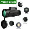 12X50 HD Small Portable Telescope for Adults. High Power Waterproof Small Portable Telescope Telescope. with Smartphone Adapter&Tripod for Wildlife Bird Wa view 3