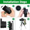 12X50 HD Small Portable Telescope for Adults. High Power Waterproof Small Portable Telescope Telescope. with Smartphone Adapter&Tripod for Wildlife Bird Wa view 4