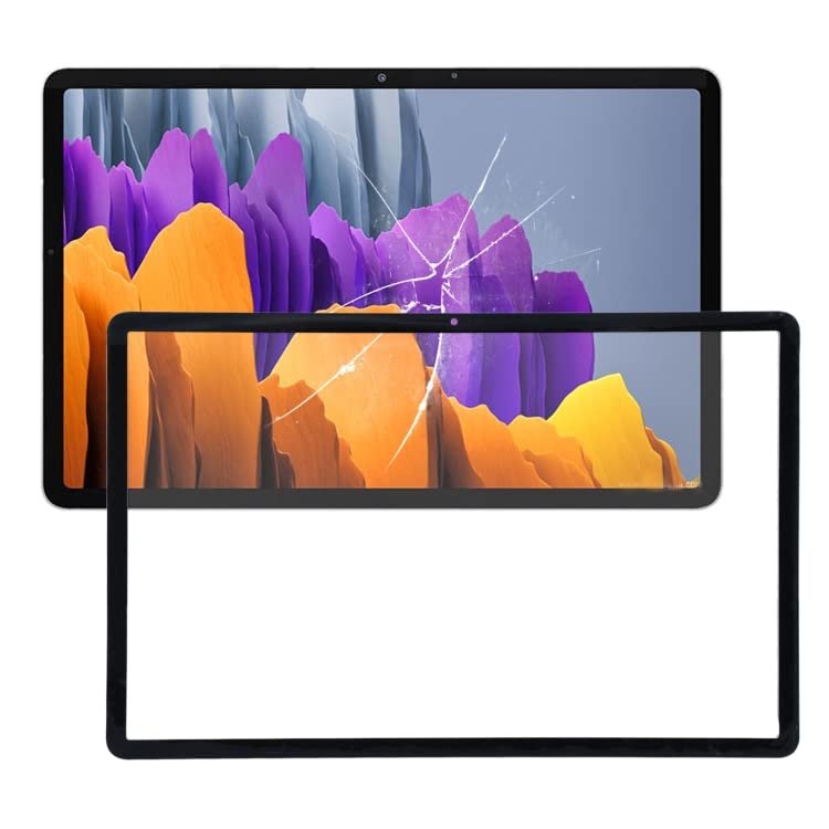 WJB SPAIRE Cellphone Parts for Galaxy Tab S7 SM-T870 Front Screen Outer Glass Lens (Black)