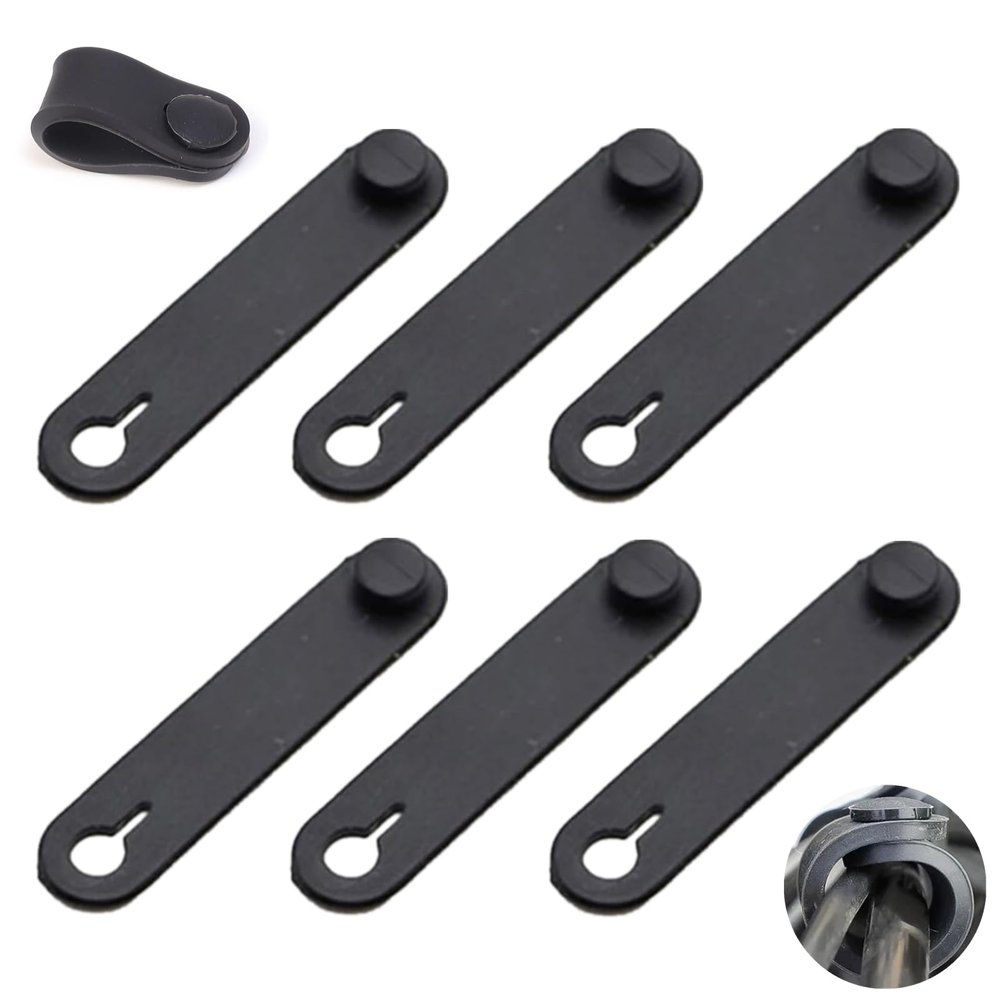 6 Pcs Rubber Cable Ties Reliable Brake Line Ties Brake Line Protector Wire Organizer for Motorcycle Frame Accessory