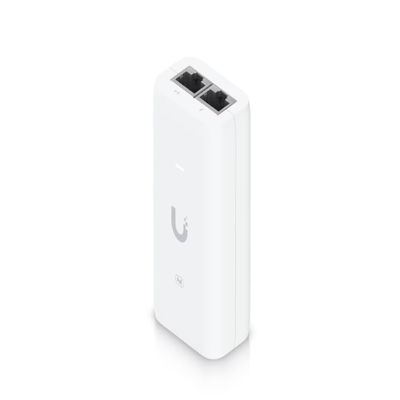 Ubiquity PoE Adapter (15W) Model U-PoE  Compact Power Injector for UniFi PoE Devices with Gigabit LAN, Surge Protection, and LED Status Indicator