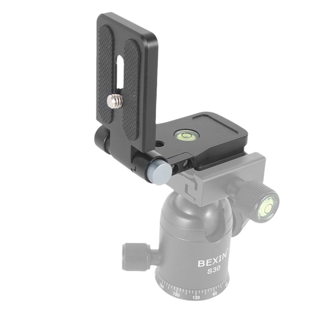 Tangxi DSLR Camera L Bracket, Foldable L Shaped Tripod Quick Release Plate with 1/4" and 3/8" Thread, Vertical Horizontal Switching