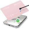 Spotelo [ Apple Mfi Certified ] Wallet Tracker Card Works with Apple find My(iOS Only) Tracking Card, Rechargrable Smart Tracker, 1.7mm IP68 Waterproof Item Locator for Luggage, Passport, Bags-Pink view 1