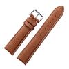 HMFang Genuine Leather Strap Women's Soft Leather Lychee Grain Cowhide Watch Strap Men's Waterproof 14 16 18mm Watch Chain Accessories(Silver buckle white,17mm) view 1