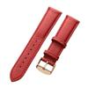 HMFang Genuine Leather Strap Women's Soft Leather Lychee Grain Cowhide Watch Strap Men's Waterproof 14 16 18mm Watch Chain Accessories(Red rose buckle,19mm) view 1