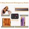 Mesqool Emergency Radio Hand Crank Solar, AM/FM/SW NOAA Weather Radio, Yellow 5000mAh/18500mWh Dial & Digital view 4