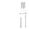 White Assembled Monitoring Camera Pole, 2 2.5 3 3.5 4 4.5 5 6 M High Security Camera Holder Post Weatherproof & Rust Proof, Security Cameras Pole Galvanized Steel Pipe(B,200cm(6 3/5 ft)-2 Sections) view 1