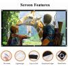 16:9 4K HD Indoor Outdoor Projector Screen, Portable Foldable Anti-Crease Projector Movies Screens for Home Theater, 160 Viewing Angle view 3