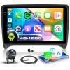 4G+128G Android 15 Car Stereo for Audi TT 2006-2014, Wireless CarPlay Android Auto, 9 Incell HD Touch Screen Car Stereo with GPS, WiFi, Bluetooth 5.0, FM, 32 EQ, SWC, Backup Camera view 1