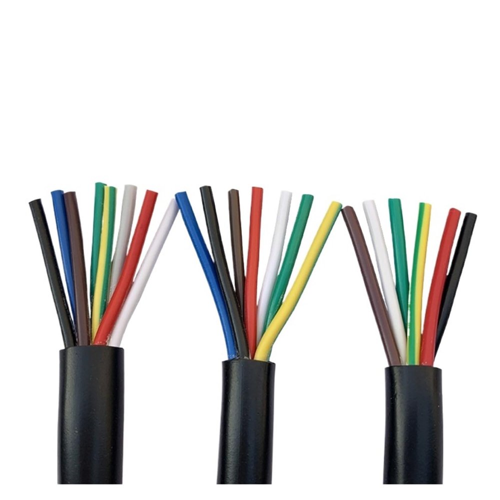 17 AWG 1mm2 RVV 2/3/4/5/6/7/8/10/12/14/16/18 Cores Pins Copper Conductor Electric Cable Black Soft Wire(16 cores 2 Meters)