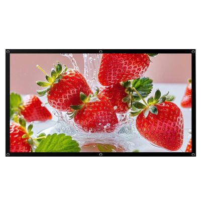 300 Inch 16:9 Portable Foldable Outdoor Movie Projector Screen, Anti-Crease Washable Canvas Projection Screen, with Hooks