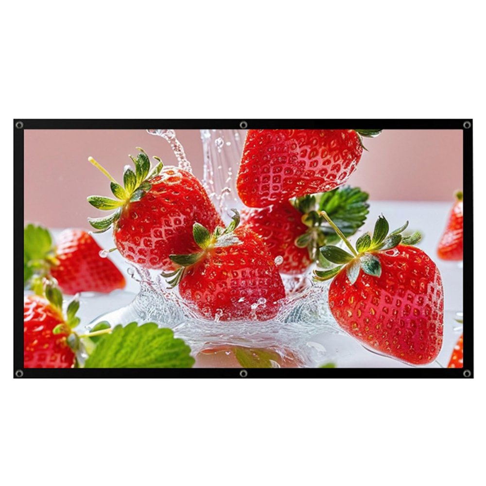 300 Inch 16:9 Portable Foldable Outdoor Movie Projector Screen, Anti-Crease Washable Canvas Projection Screen, with Hooks