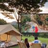 300 Inch 16:9 Portable Foldable Outdoor Movie Projector Screen, Anti-Crease Washable Canvas Projection Screen, with Hooks view 2