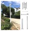 Detachable Solar Panels/Camera Mounting Bracket Pole, Metal Security Camera Pole Outdoor with 15.7in Lightning Rod, Floor Security Camera Holder Mount for Farm/Shop(B,13.1 ft/4 m) view 1