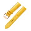 HMFang Genuine Leather Strap Women's Soft Leather Lychee Grain Cowhide Watch Strap Men's Waterproof 14 16 18mm Watch Chain Accessories(Yellow rose buckle,20mm) view 1