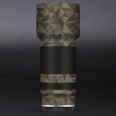 Camera Skin Wrap Lens Skins Protector Anti-Scratch Coat Wrap Cover Sticker for Tamron 70-300mm F4.5-6.3 fit for Nikon Mount 70 300 (Triangle Gold)