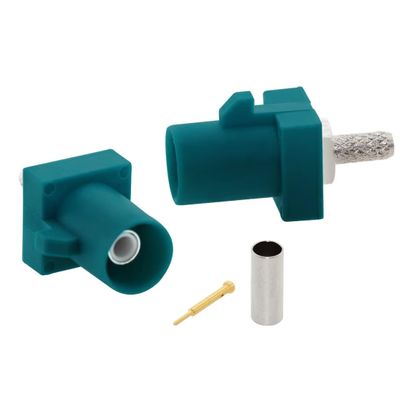 2pcs Fakra C/Z Male Female Blue WaterBlue Color Connector for Car Crimp for RG316 RG174 Cable (Fakra Z-Male)
