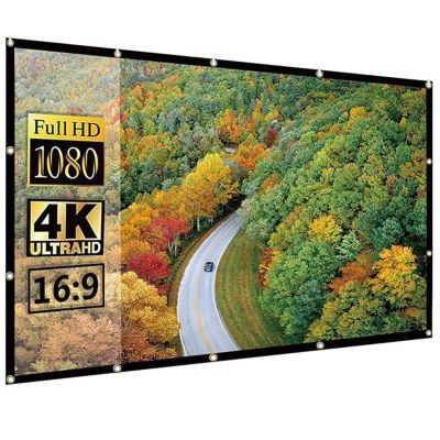 180/200 Inch Outdoor Movie Screen, 4K 16:9 HD Foldable Portable Projector Screen, Washable Wrinkle-Free Home Theater Cinema Screen with 180 Viewing Angle(180inch/400x230cm)