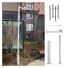 MZZKFC 2 3 Sections Security Camera Pole, 6.6 8.2 9.8 11.5 13.1 14.8 16.4 19.7 FT Segmented Surveillance Stand with Lightning Rod, Security Camera Pole(B,H-13 1/10 ft (4 m)-3 Sections) view 1