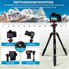 Camera Tripod, Lightweight Travel Outdoor DSLR Tripods Aluminum Tripod/Monopod, 360Ball Head Detachable, Tripod for iPhone, ipad, DSLR,Tablet with Carry Bag view 3