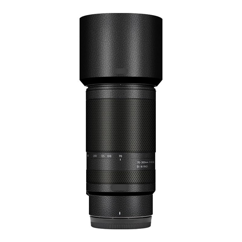 Camera Skin Wrap Lens Skins Protector Anti-Scratch Coat Wrap Cover Sticker for Tamron 70-300mm F4.5-6.3 fit for Nikon Mount 70 300 (Leather Black)