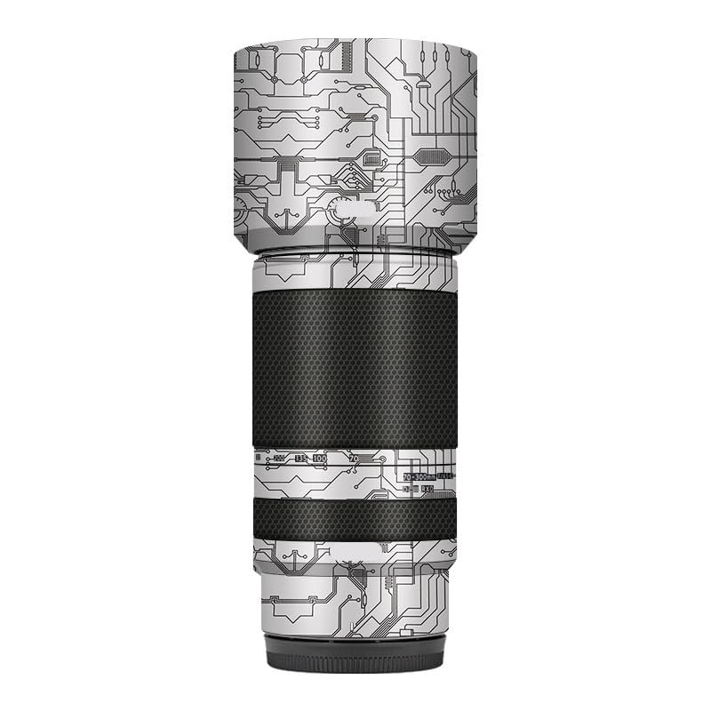 Camera Skin Wrap Lens Skins Protector Anti-Scratch Coat Wrap Cover Sticker for Tamron 70-300mm F4.5-6.3 fit for Nikon Mount 70 300 (Circuit White)