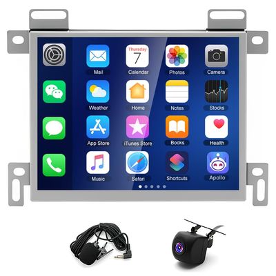 8.4inch Touchscreen Radio Stereo Player for Jeep Grand Cherokee/Wrangler/for Dodge Ram 2015-2021 with Carplay Android Auto/GPS Navigation/Bluetooth/WiFi/FM/RDS SWC 32EQ+ AHD Backup Camera Mic,2+32G