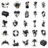 100Pcs Dark Aesthetic Transparent PET Stickers Black Rose Stickers Goth Style Scrapbook Supplies Water Bottle Waterproof Sticker for Bullet Journal Laptop Skateboard Computer Guitar Sticker view 4