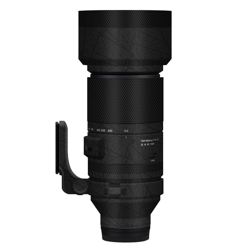 Camera Lens Skin Anti-Scratch Sticker for Tamron 150-500mm F5-6.7 fit for Sony Mount Coat Vinyl Protective Film Decals 150-500 5-6.7(Cross Ultra Black)