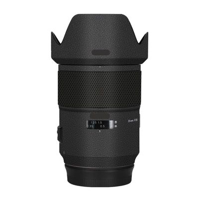 Lens Cap Skin Anti-Scratch Camera Sticker for Tamron SP 35mm F1.4 fit for Canon EF Mount Protective Wrap Film Decal 35 1.4(Leather Black)