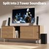 LARKSOUND 4.1 CH Sound Bar with Subwoofer, 2-in-1 Detachable Soundbar for Smart TV, Gaming Monitor, Bluetooth 5.3/HDMI ARC/Optical/Aux Connections view 3
