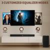 LARKSOUND 4.1 CH Sound Bar with Subwoofer, 2-in-1 Detachable Soundbar for Smart TV, Gaming Monitor, Bluetooth 5.3/HDMI ARC/Optical/Aux Connections view 4