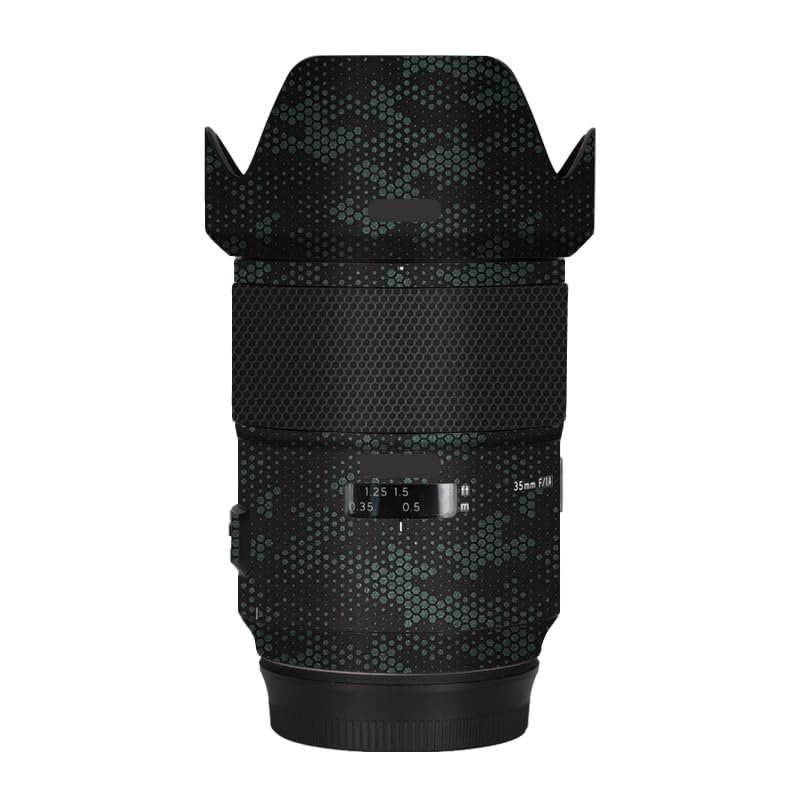 Lens Cap Skin Anti-Scratch Camera Sticker for Tamron SP 35mm F1.4 fit for Canon EF Mount Protective Wrap Film Decal 35 1.4(Mamba Green)