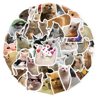 100pcs Cute Cat Stickers | Vinyl Waterproof Kawaii Cat Waterproof Stickers, Luggage, Water Bottles and Decorations