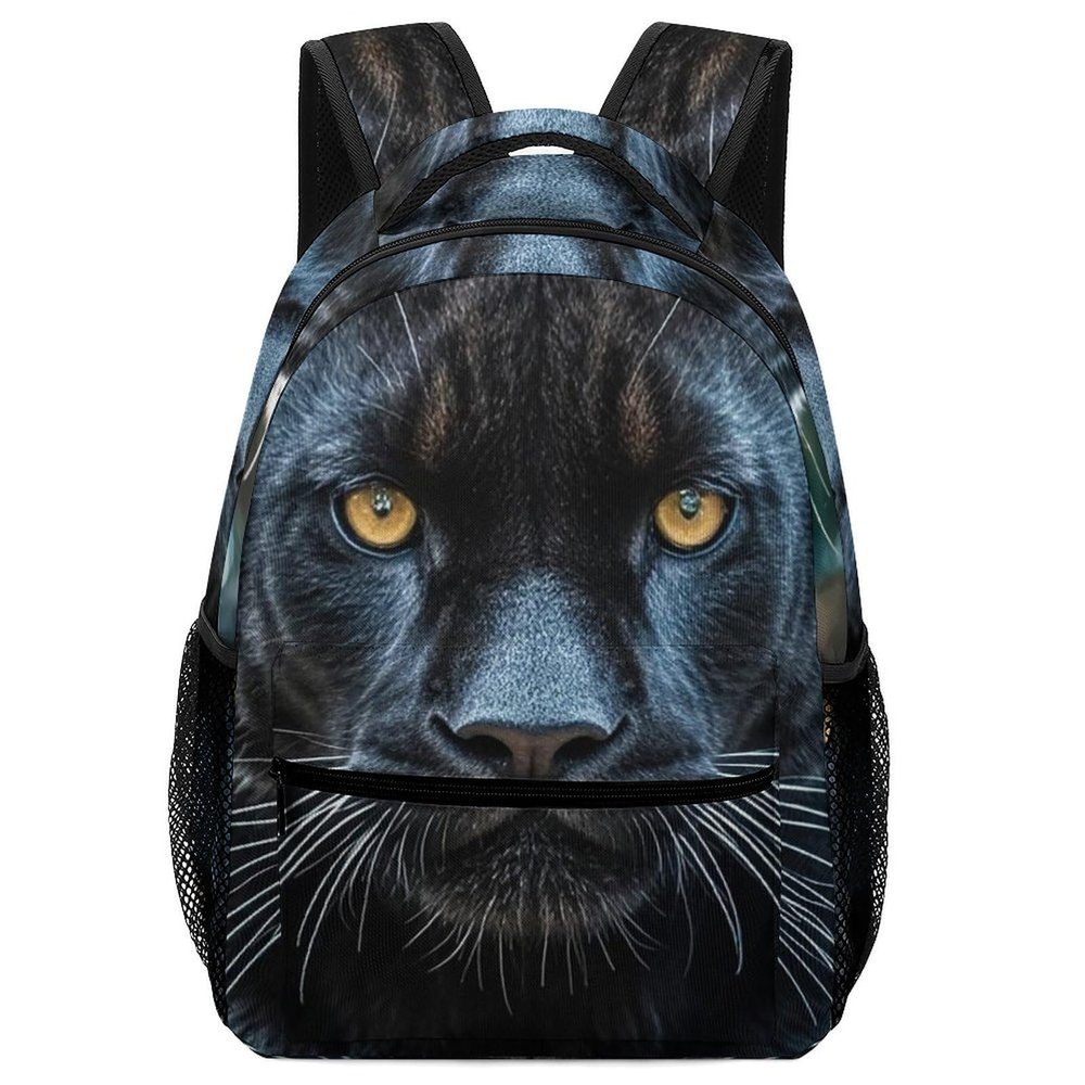 LQXNXHC Backpack 16.5 Inch Lightweight Large Bookbag Animal Panther Daypack for Travel Office Work