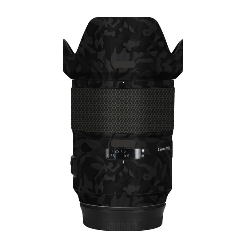 Lens Cap Skin Anti-Scratch Camera Sticker for Tamron SP 35mm F1.4 fit for Canon EF Mount Protective Wrap Film Decal 35 1.4(Shadow Camo Black)