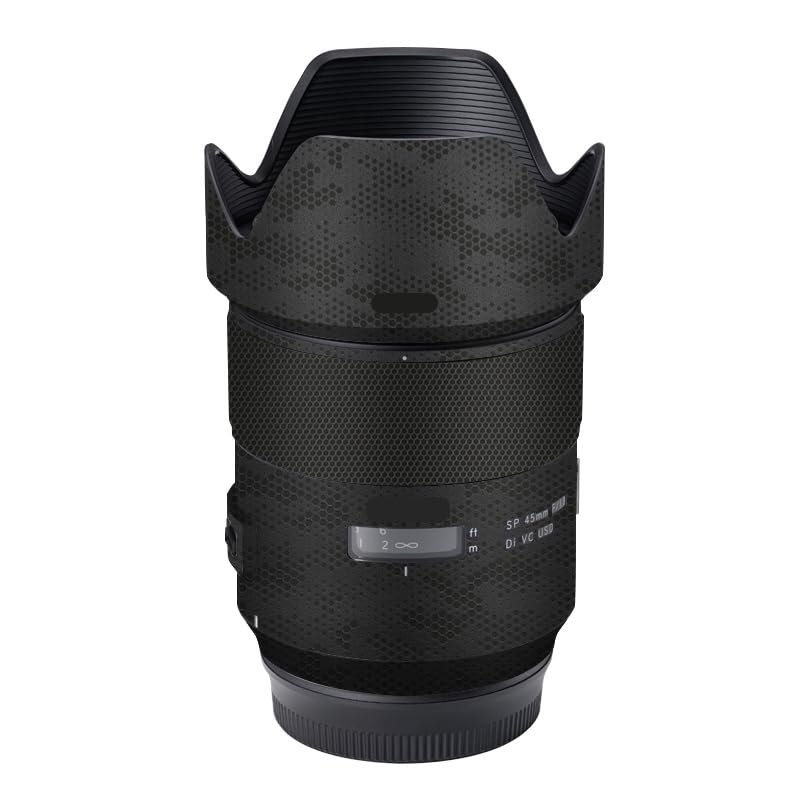 Anti-Scratch Camera Lens Sticker for Tamron SP 45mm F1.8 fit for Canon EF Mount Coat Wrap Protective Film Body Protector Skin Cover 45 1.8(Mamba Black)