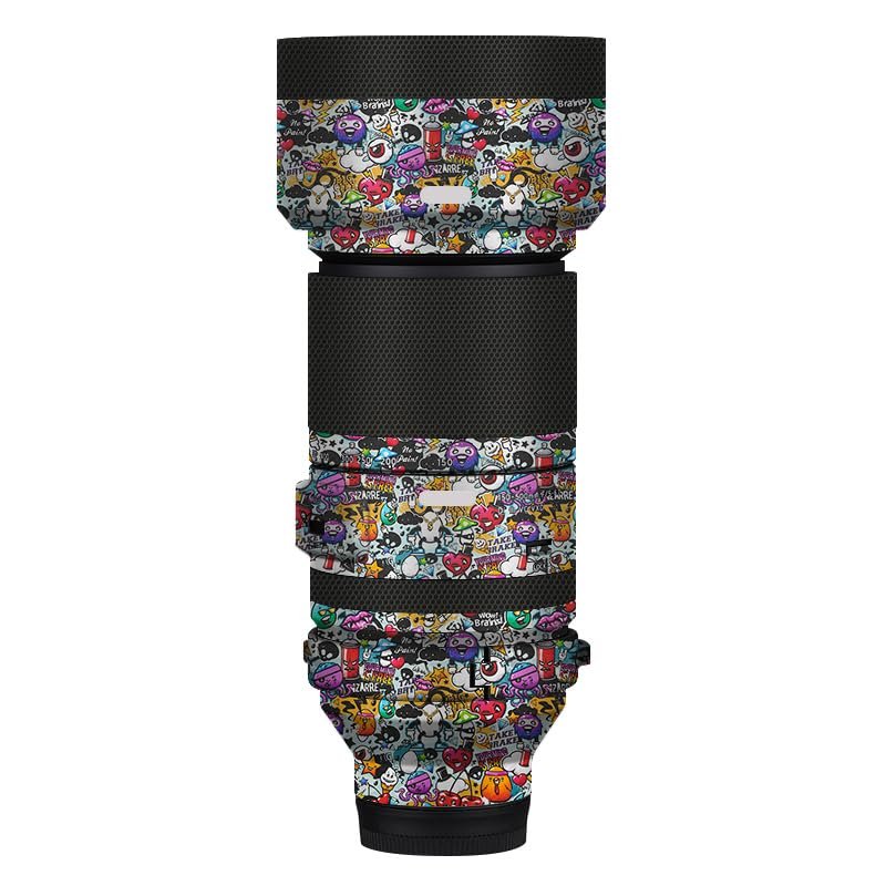 Camera Lens Skin Anti-Scratch Sticker for Tamron 150-500mm F5-6.7 fit for Sony Mount Coat Vinyl Protective Film Decals 150-500 5-6.7(Graffiti White)