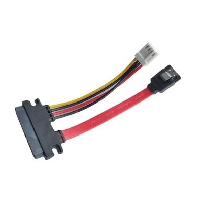 QQEURZSF 7+15 22pin SATA SSD HDD Hard Disk Drive 7Pin SATA Data + 4Pin Female FDD Floppy Power Supply Cable
