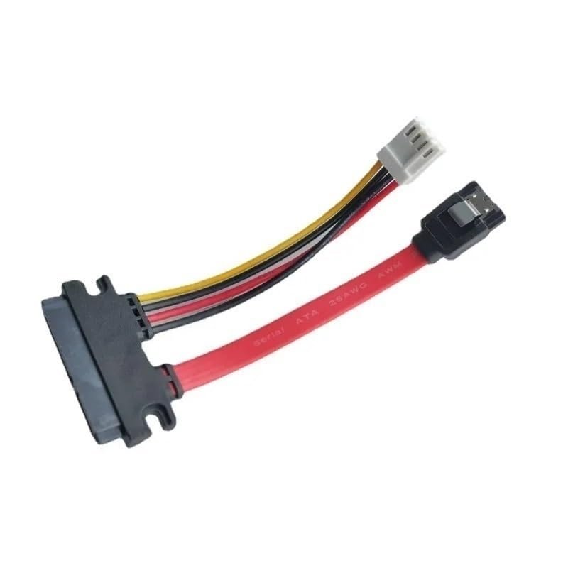 QQEURZSF 7+15 22pin SATA SSD HDD Hard Disk Drive 7Pin SATA Data + 4Pin Female FDD Floppy Power Supply Cable