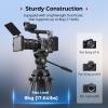 SMALLRIG 73''/186cm Heavy Duty Aluminum Alloy Video Tripod, Max Load 8kg (18lbs), Fluid Head with +85 to -78 Tilt Range, Compact Travel Tripod Weight 3.1kg(6.8lbs), Folded Height 88cm, AD-14-5440 view 2