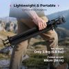 SMALLRIG 73''/186cm Heavy Duty Aluminum Alloy Video Tripod, Max Load 8kg (18lbs), Fluid Head with +85 to -78 Tilt Range, Compact Travel Tripod Weight 3.1kg(6.8lbs), Folded Height 88cm, AD-14-5440 view 3