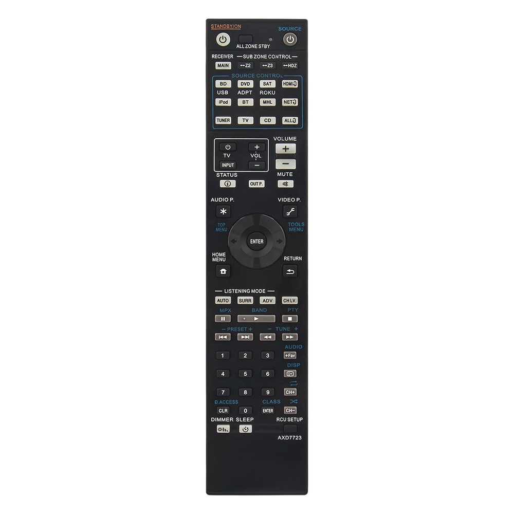 New AXD7723 Replace Remote Control Compatible with Pioneer Elite Home Theater Receiver SC-81 SC-82 SC-91 SC-95 VSX-80 VSX-90