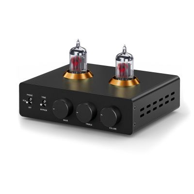 HiFi Vinyl Tube Phono Amplifier, Audiophile Preamplifier, ECC83 Tube, L/R Stereo, MM Phono/RCA Input, RCA/XLR Output, with HPF Technology, for Home Audio