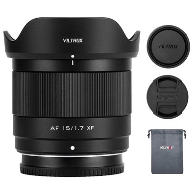 VILTROX 15mm f/1.7 F1.7 X-Mount APS-C Auto Focus Lens for Fujifilm Cameras,Large Aperture Camera Lens for Fuji X-T5 X-T4 X-T30 II X-S10 X-T200 X-T30 X-T20 X-H1 X-H2 X-T3 X-T100 X-PRO2 X-H1 X-E3