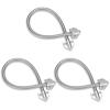 Door Loop Power Transfer, 3PCS Door Wire Flex Conduit Flexible Gooseneck Door Cable Protector Stainless Steel Exposed Mounting Sleeve for Access Wire Protector Control System Video Line Lock view 1