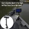 Bzcovac Marine Electronic Mount, Fish Finder Bracket, Anodized Aluminum Monitor Mount with 350 Swivel, Adjustable Height, Easy to Install, Mounting Plate Fits Most Monitors view 2