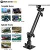 Bzcovac Marine Electronic Mount, Fish Finder Bracket, Anodized Aluminum Monitor Mount with 350 Swivel, Adjustable Height, Easy to Install, Mounting Plate Fits Most Monitors view 4